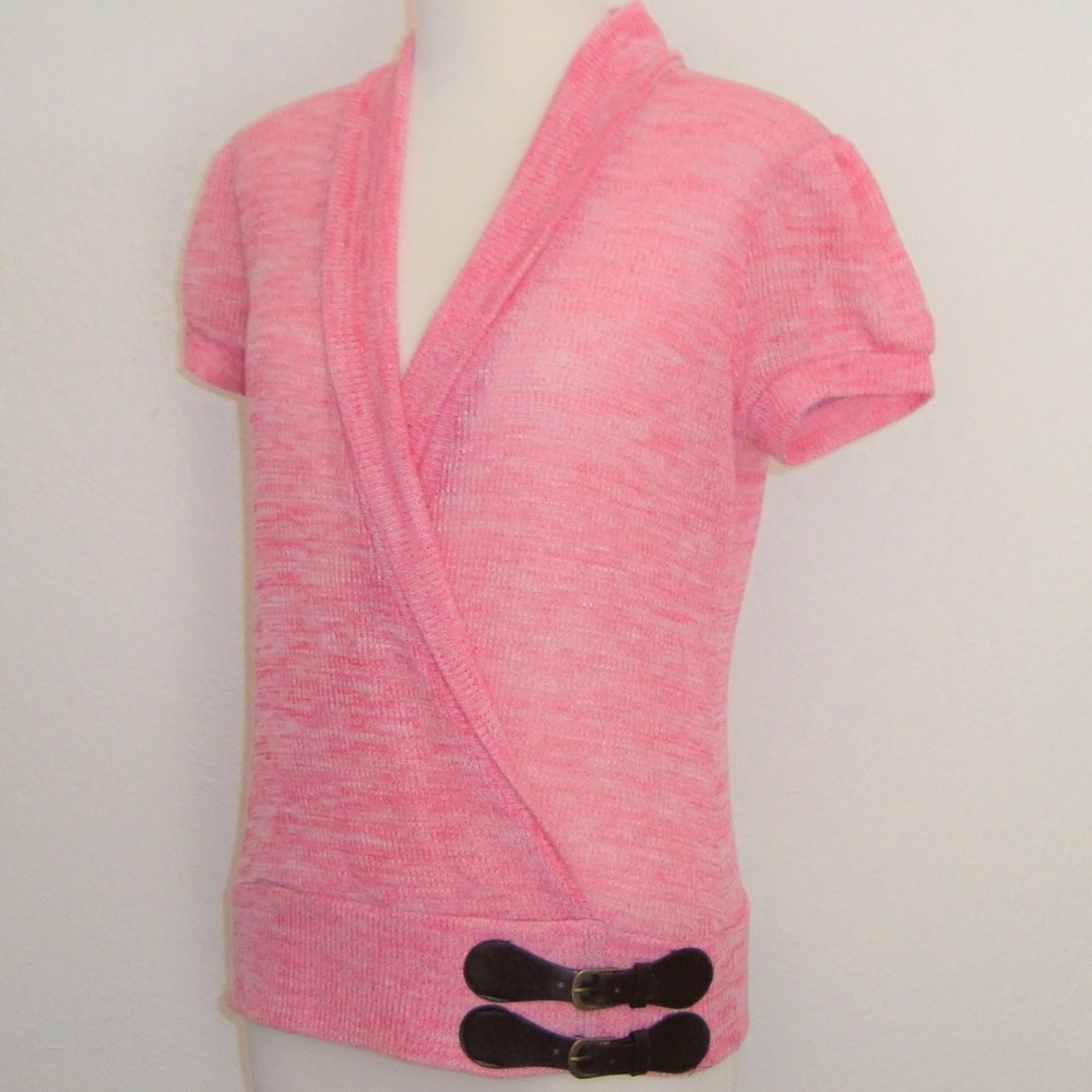 FRENCH ATMOSPHERE Surplice Sweater Size L